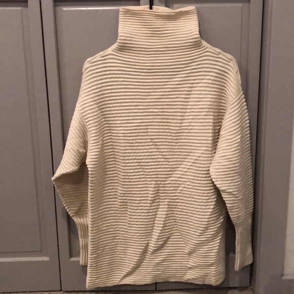 New Victoria Beckham 100% wool ribbed chunky knit oversized turtleneck sweater - Picture 6 of 12